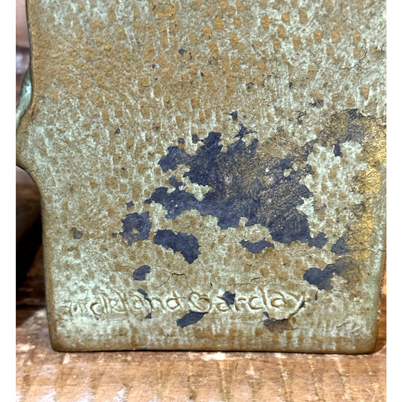 Antique McClelland Barclay Bronze Vining Ivy Bookends Signed Pair 5" Tall x 4" - Picture 9 of 10